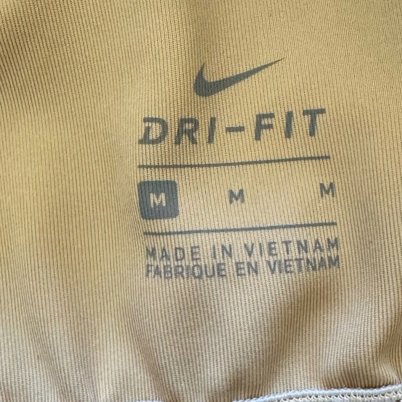 Nike Dri Fit Tan/Yellow Sports bra Size M - Picture 4 of 5
